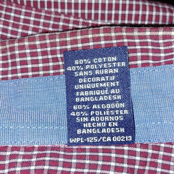 Chaps Big & Tall Plaid Shirt Men's Size 5XB - Picture 6 of 7